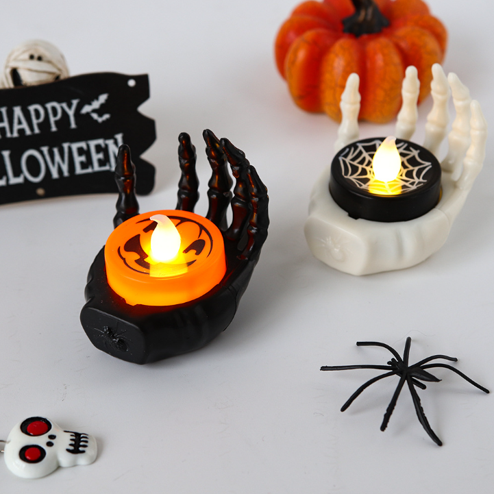 Halloween prop ghost festival decorations palm small night lights LED candles