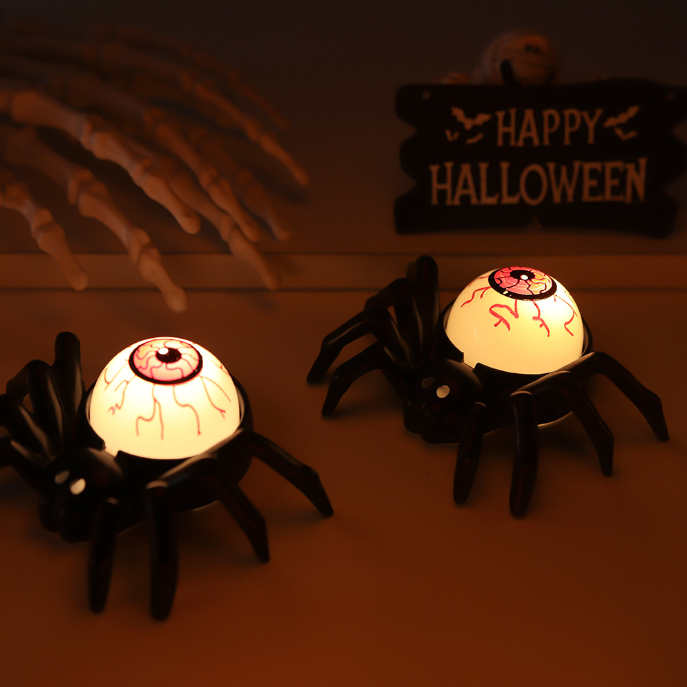 Halloween Party Props Pumpkin Lantern Spider Night Light LED Candle