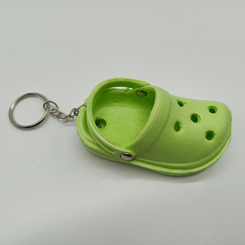 Keychain with croc hole Soft EVA design Keychain customized hot Key Chain for croc shoe charms