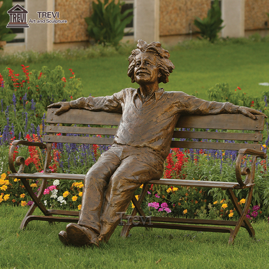 Custom Life Size Outdoor Garden Park Art Deco Bronze Einstein Statue