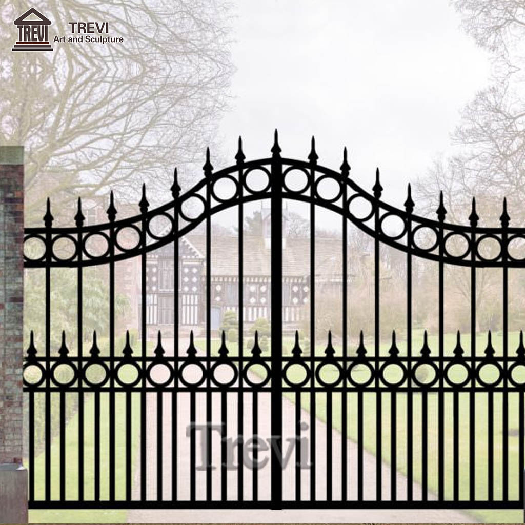 High Quality Outdoor garden new Design Wrought Iron Gate Metal Ornaments For Decoration