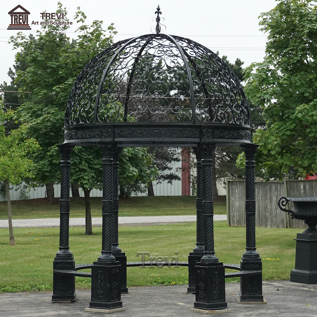 Large Metal Sunroom Pavilion Decoration Wrought Iron Victorian Gazebo Outdoor