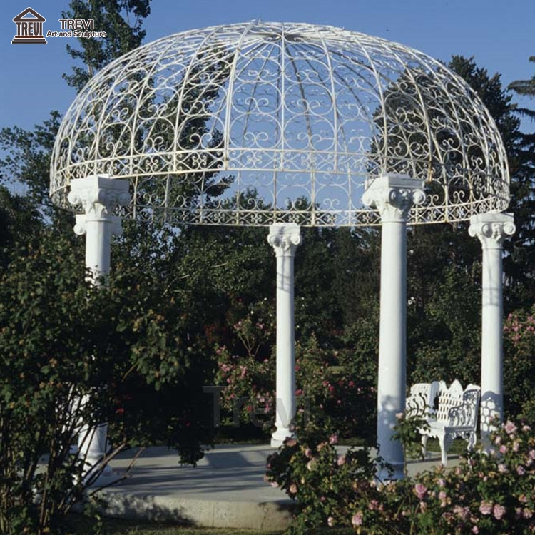 Large Metal Sunroom Pavilion Decoration Wrought Iron Victorian Gazebo Outdoor