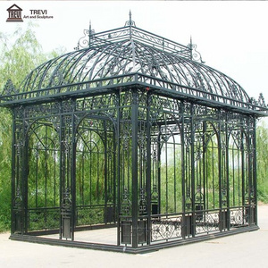 Outdoor structures garden used pavilion greenhouse cast wrought iron gazebos