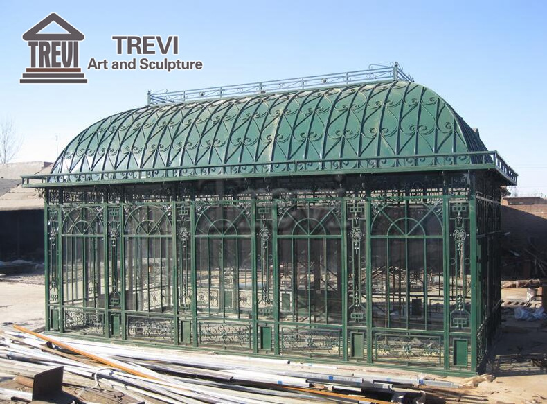 Outdoor structures garden used pavilion greenhouse cast wrought iron gazebos