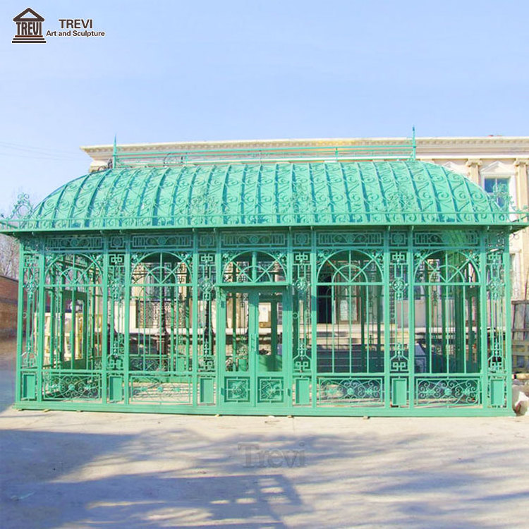 Outdoor structures garden used pavilion greenhouse cast wrought iron gazebos