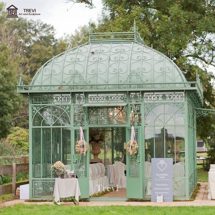 Outdoor Large Decoration Sunroom Wrought Iron Gazebo For Wedding Ceremony Suppliers