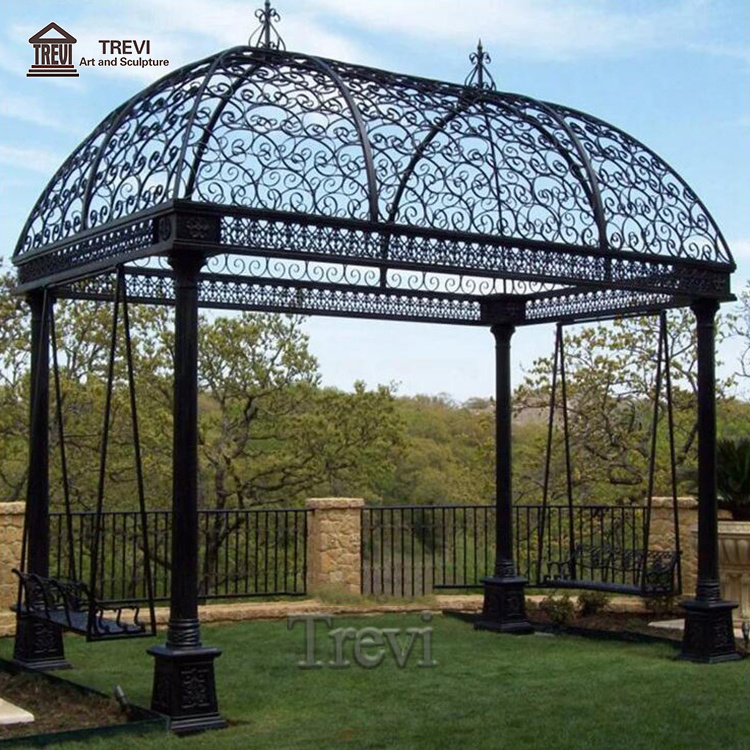 Outdoor Large Decoration Sunroom Wrought Iron Gazebo For Wedding Ceremony Suppliers