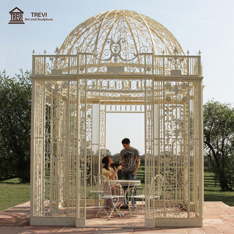 Outdoor Large Decoration Sunroom Wrought Iron Gazebo For Wedding Ceremony Suppliers