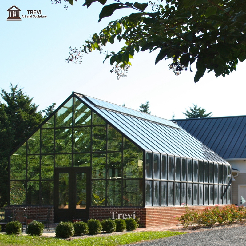 Glasshouse Garden Sunrooms & Glass Houses Wrought Iron Gazebo With Glass For Decoration