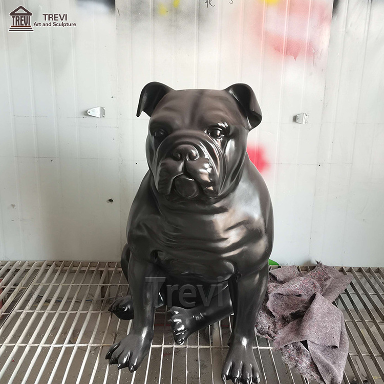 Popular Decorative Resin Crafts Fiberglass French Bulldog Sculpture