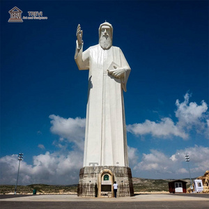 Wholesale Catholic Religious Stone Marble Sculpture Saint Charbel Statue