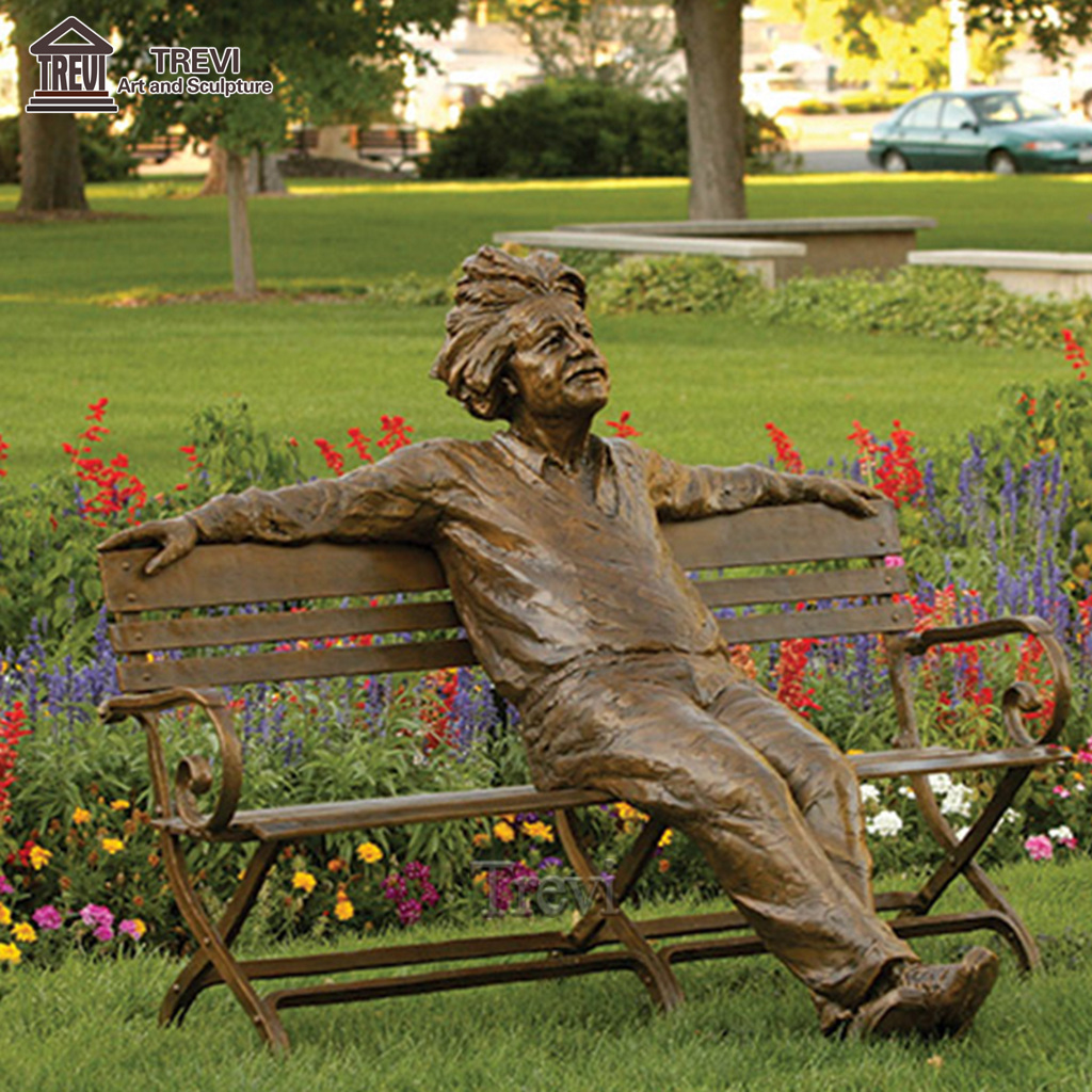 Custom Life Size Outdoor Garden Park Art Deco Bronze Einstein Statue