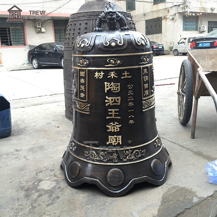 Antique Metal Religious Brass Bronze Black Church Door Ringing Bell For Sale