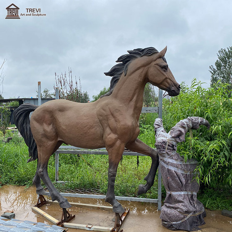 Life Size Carved Large Fiberglass Sculpture Resin Animal Horse Statue For Sale