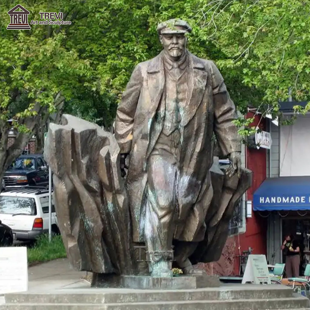 Large Decoration Casting Metal Famous Figure Life Size Bronze Lenin Statue