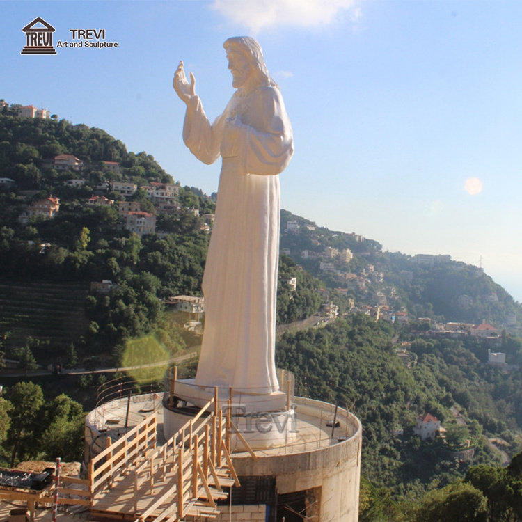 Wholesale Catholic Religious Stone Marble Sculpture Saint Charbel Statue