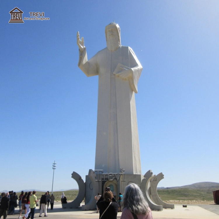 Wholesale Catholic Religious Stone Marble Sculpture Saint Charbel Statue