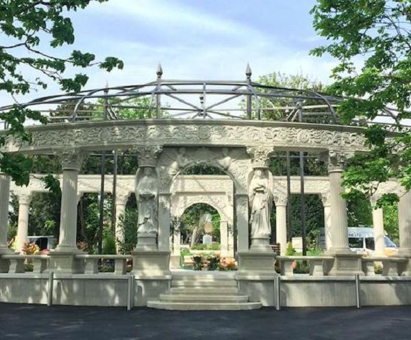 Classical Design Natural Stone Outdoor Large Marble Pavilion Gazebo