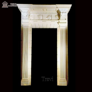 Factory Sale Custom Design Decorative Exterior Natural  Marble Stone Door Window Surround Frame