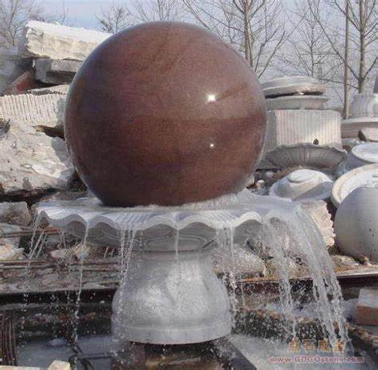 Wholesale Outdoor Black Globe Round Natural Stone Marble Granite Ball Water Fountain for Garden