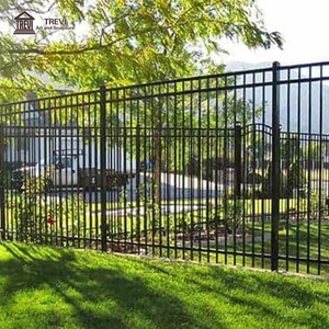 Arts And Crafts Simple Design Decorative 4 Meters Tall Galvanized Wrought Iron Fence