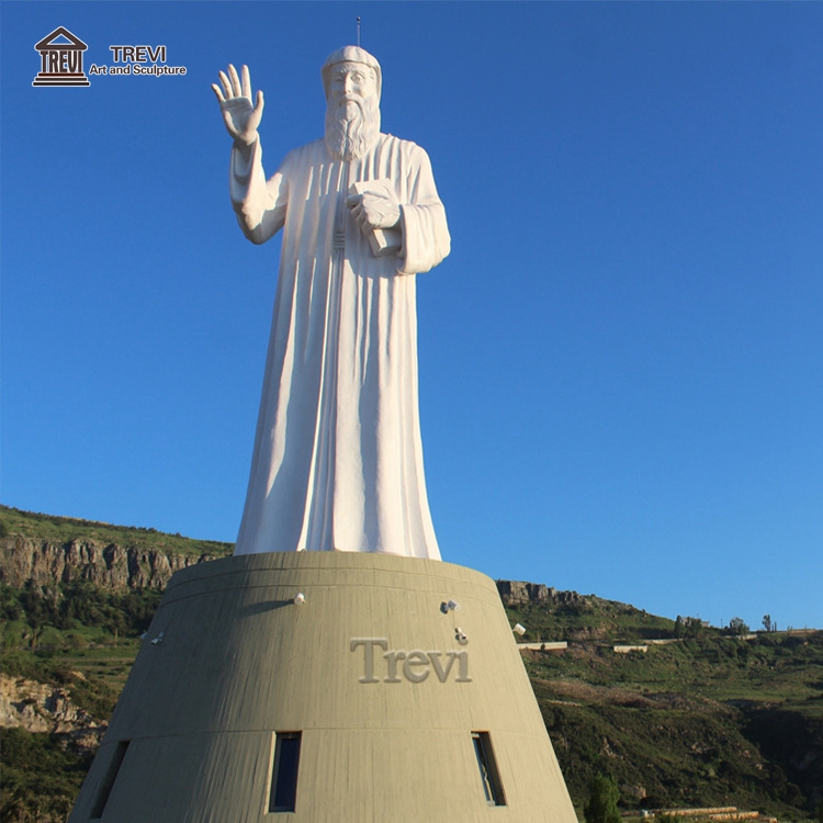 Wholesale Catholic Religious Stone Marble Sculpture Saint Charbel Statue