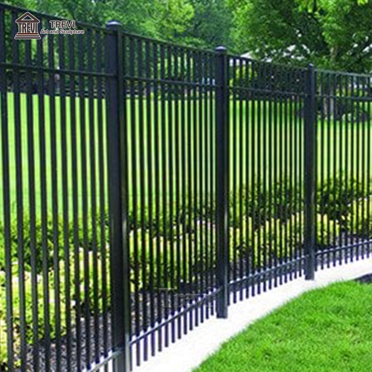 Arts And Crafts Simple Design Decorative 4 Meters Tall Galvanized Wrought Iron Fence