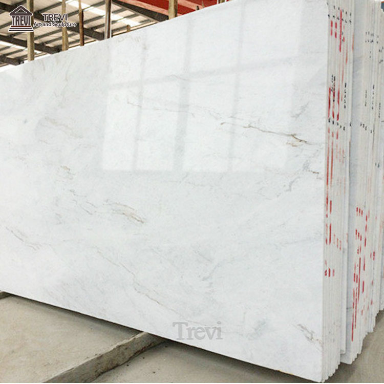 High Quality Wholesale Price Villa Decoration White Volakas Marble Slab for Sale