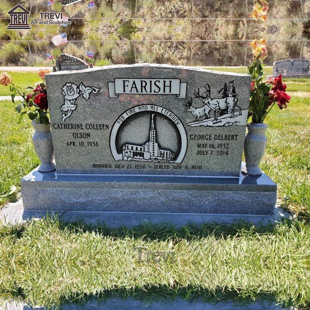 Customized Natural Granite Headstone Luxurious Tombstone Gravestone Monument for Sale