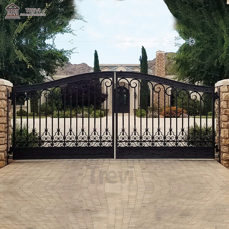 New Contemporary Design High Quality Home Ornaments Cast Wrought Iron Front Main Gate