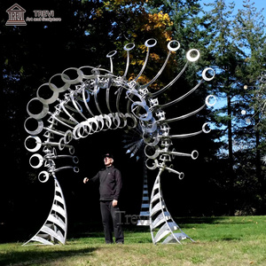 Garden Decor Modern Design Attractive Stainless Steel Kinetic Wind Sculpture