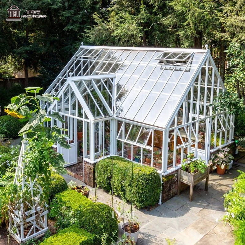 Glasshouse Garden Sunrooms & Glass Houses Wrought Iron Gazebo With Glass For Decoration