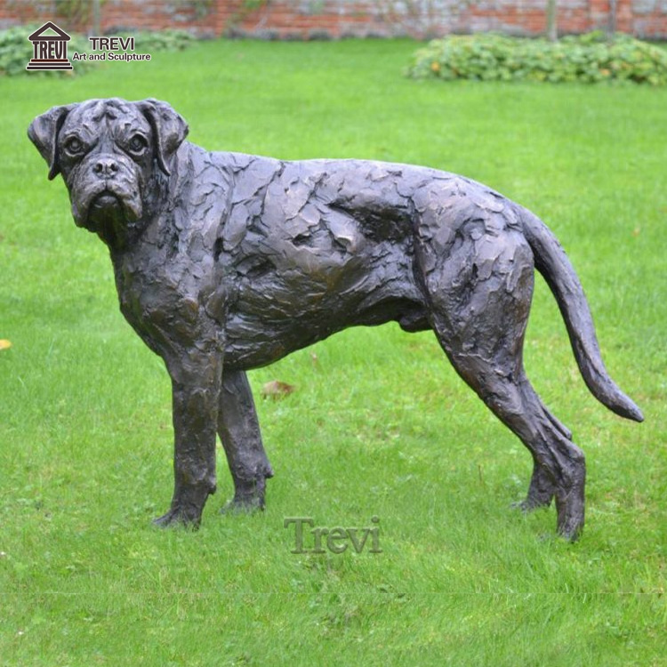 Home Garden Figurine Art Metal Life Size Bronze French Bulldog Dog Statue Sculpture