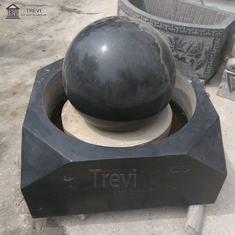 Outdoor Rotating Sphere Granite Round Floating Rolling Ball Shape Marble Stone Ball Water Fountain for Sale