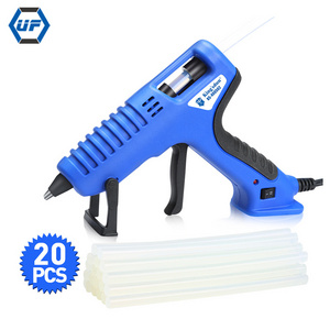 Professional Hot Melt Glue Gun Muzzle short Mouth Pistol Glue with 20pcs Glue Sticker 30W 40W for Arts & Crafts & DIY