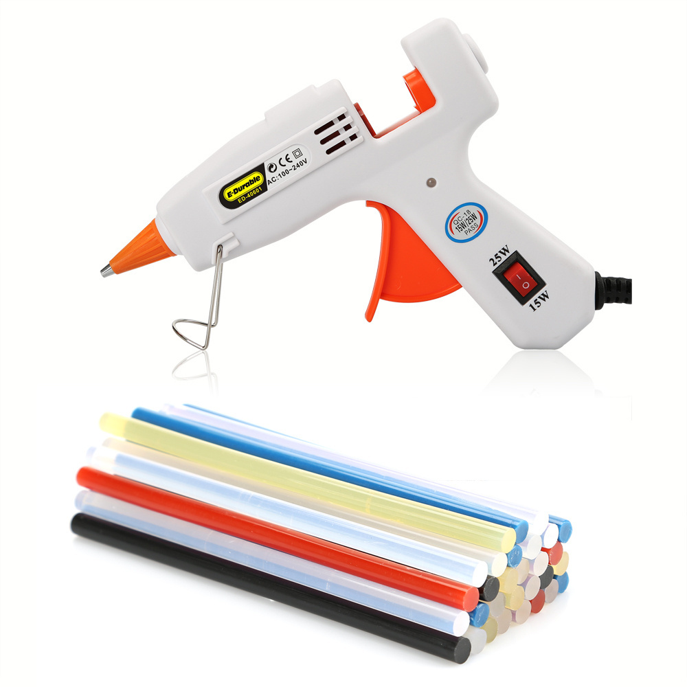 2018 DIY Power Adjustable Electric Heat Glue Gun Repair Tool Kit Mini Hot Melt Gun with Glue Sticks