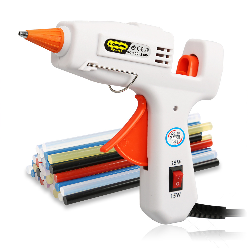 2018 DIY Power Adjustable Electric Heat Glue Gun Repair Tool Kit Mini Hot Melt Gun with Glue Sticks