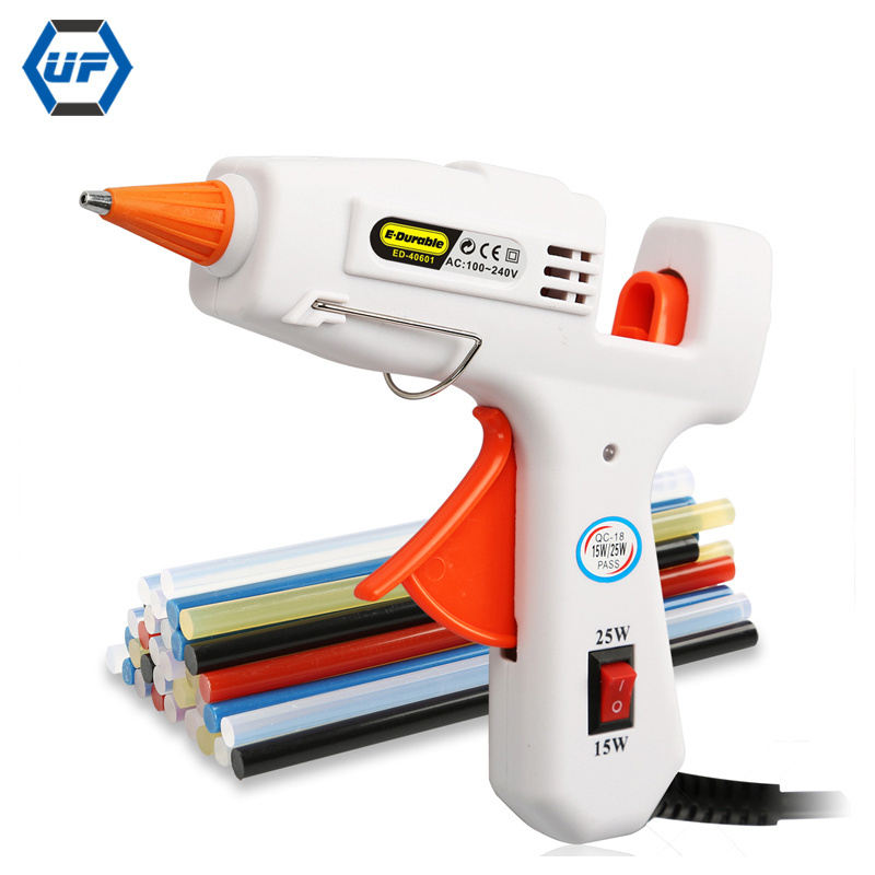 2018 DIY Power Adjustable Electric Heat Glue Gun Repair Tool Kit Mini Hot Melt Gun with Glue Sticks