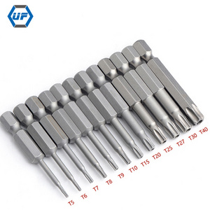 T8 T9 T10 T15 T20 T25 T30 T27 T35 T45 T40 T50 Screwdriver Bit Set 1/4 Inch Torx Driver Screwdriver Bit Set Youfutools