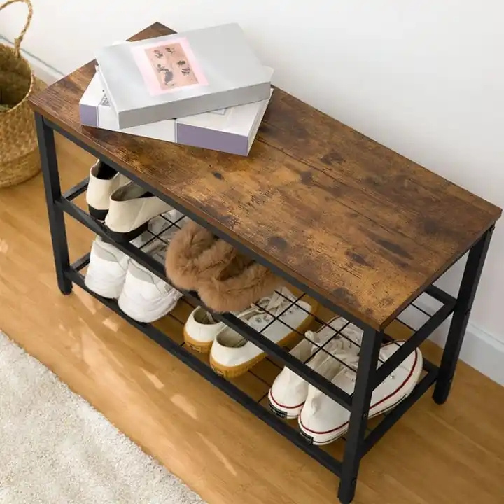 Simple Installation Coat And Shoes Rack Modern Simple Shoe And Bag Rack Home Office Metal Small Shoe Rack