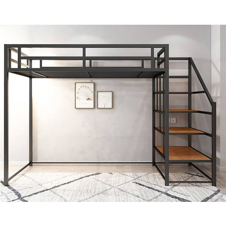 Custom 160 x 200 Space-Saving Metal Bed Modern Design Kids Metal Bed Villa Bedroom Double Decker Bed Metal