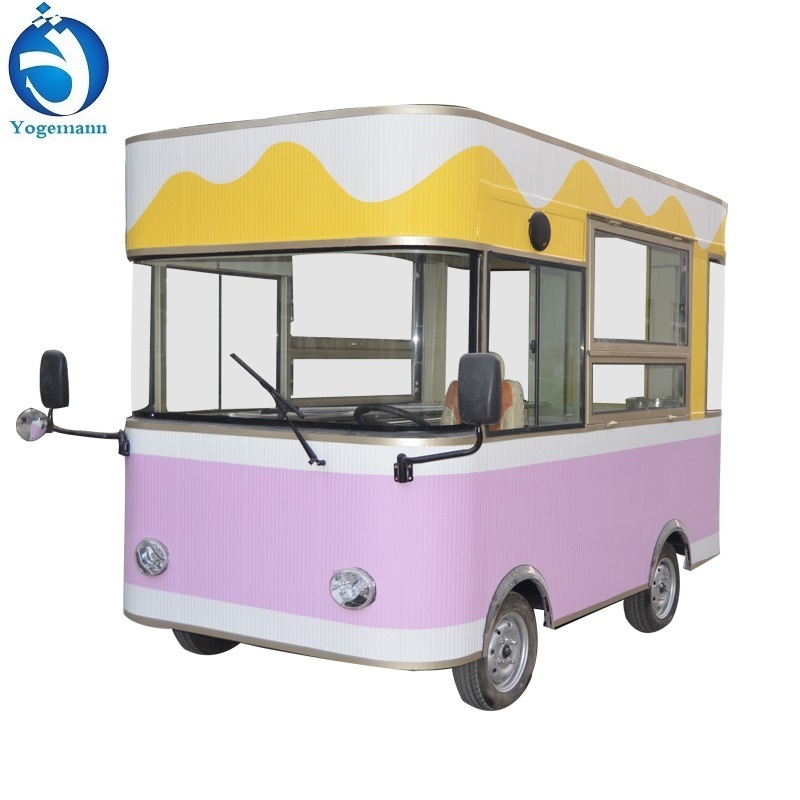 Outdoor Electric Four Wheel Mobile Food Truck Mobile Food Dinning Car