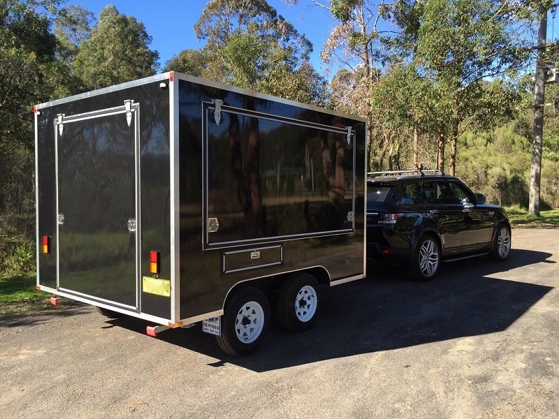 Outdoor Street Commercial Mobile Fast Food Trailer Food Caravan