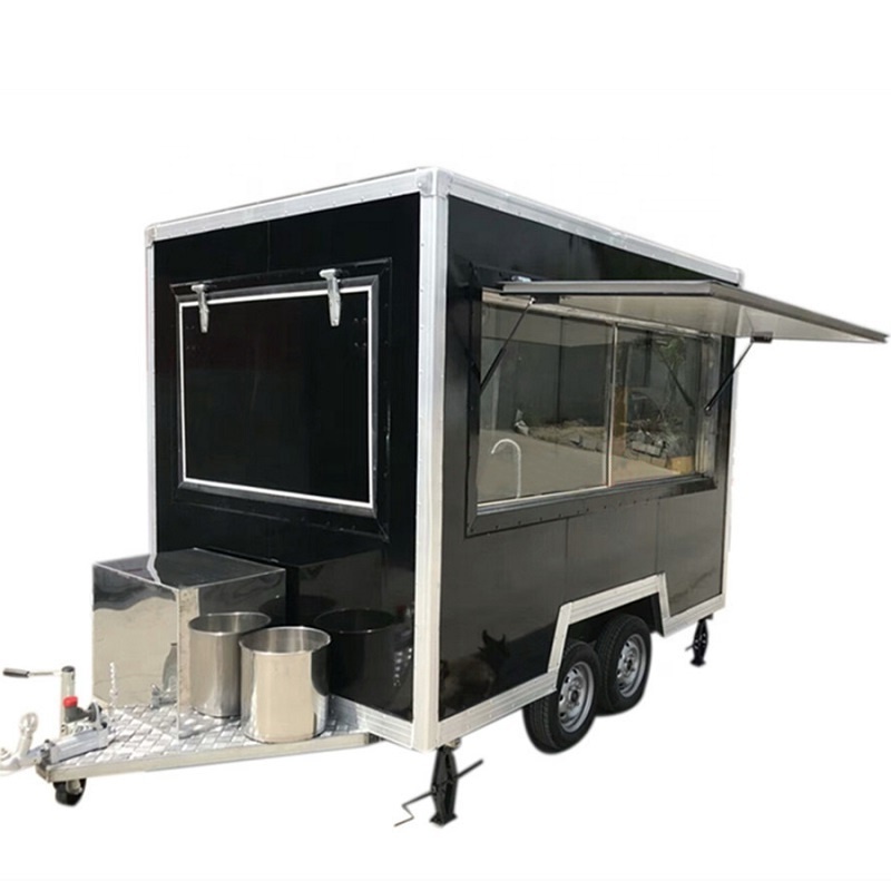 Outdoor Street Commercial Mobile Fast Food Trailer Food Caravan