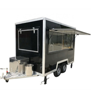 Outdoor Street Commercial Mobile Fast Food Trailer Food Caravan