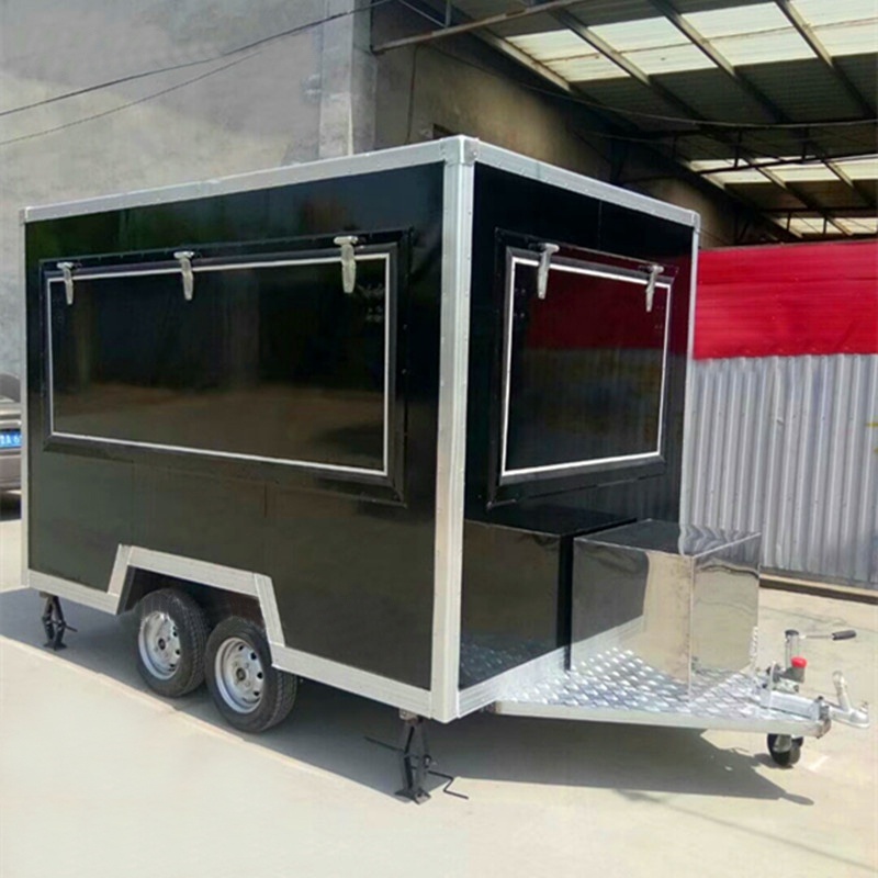 Outdoor Street Commercial Mobile Fast Food Trailer Food Caravan