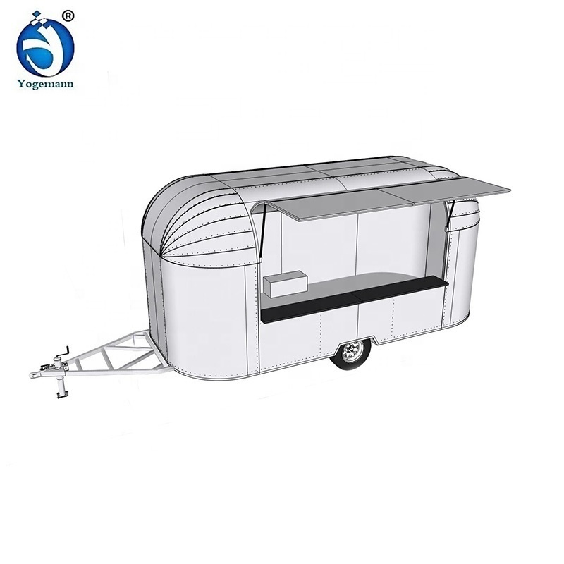 Europe standard airstream food truck equipment churros food trailer for sale