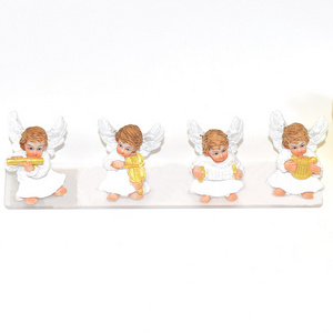 Sitting dwarf musician angel figurine 24pcs resin crafts interior ornaments holiday gifts