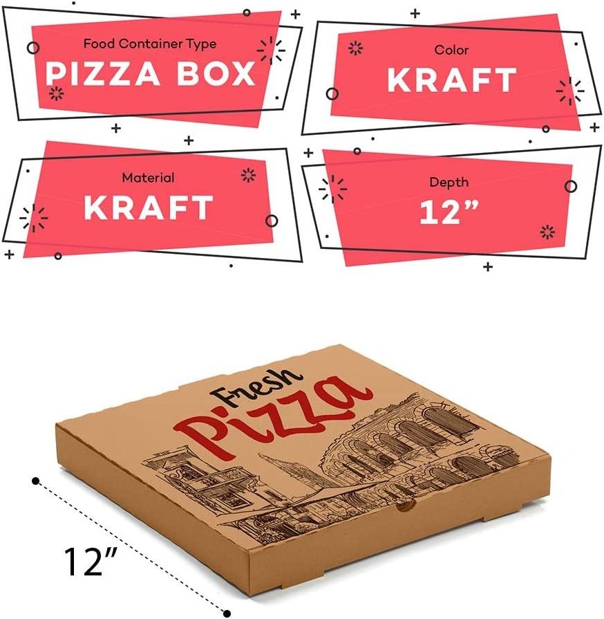 Factory Price Direct Sales Of hard Pizza Packing Paper Box With Custom Logo For Packing Pizza In The Kitchen